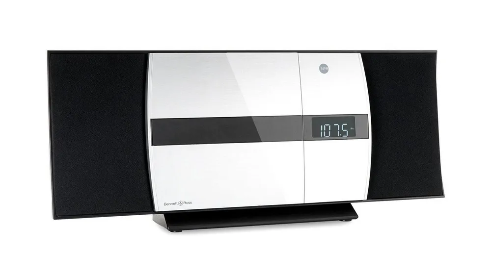 Bennett & Ross Ålesund Vertikal Stereoanlage (UKW/MW-Radio, 10 W, Microanlage mit CD/MP3-Player, USB, Bluetooth- und NFC Schnittstelle)
