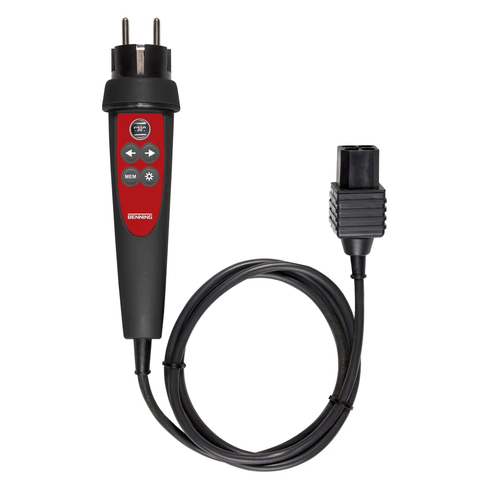 Benning BENN 044149 Commander-PrÃ¼fstecker Taste TEST/MEM gut/schlecht LED grÃ¼n/rot