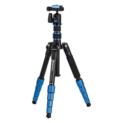 Stativ Benro FSL09AN00 Slim Travel Aluminium 130 cm 4 kg 5 Segmente Schwarz Blau