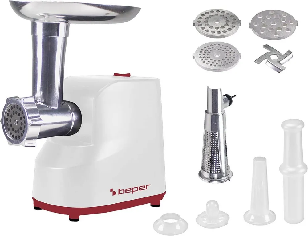 Beper Küchenmaschine P102ROB200, 1200 W, 1200 W Motor, 3 Matrizen, Reverse-Funktion, Zubehör, leicht reinigen