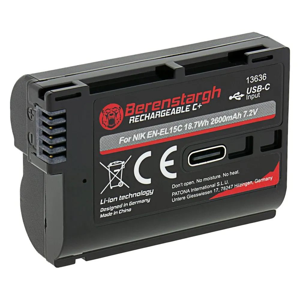 Berenstargh Akku Nikon EN-EL15C 2400mAh USB-C Input