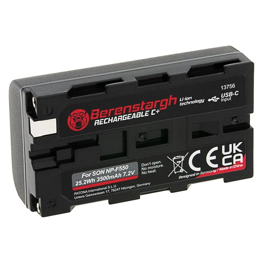 Berenstargh Akku Sony NP-F550 3500mAh USB-C Input