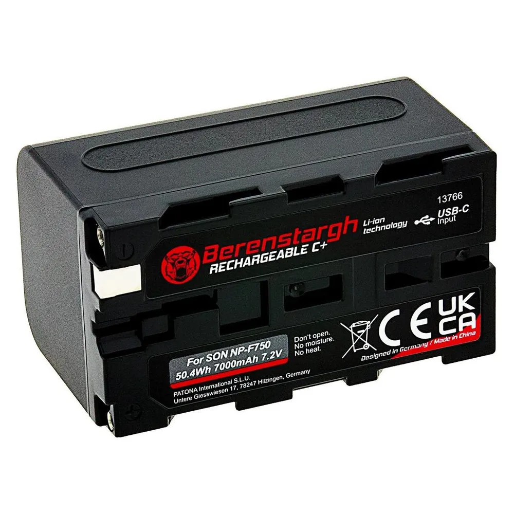 Berenstargh Akku Sony NP-F750 7000mAh USB-C Input