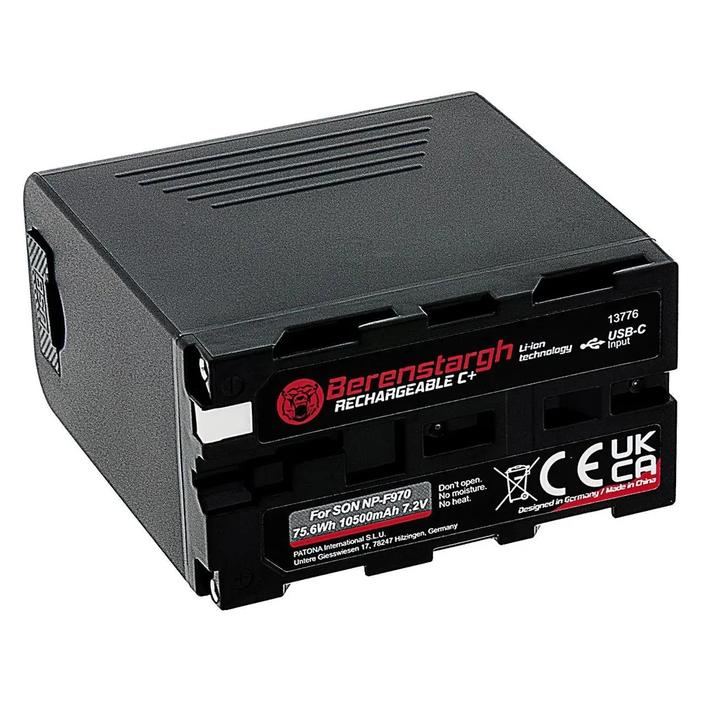 Berenstargh Akku Sony NP-F970 10500mAh USB-C Input