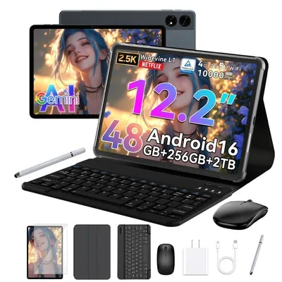 Tablet BESTTAB T60 4G 12,2" 12GB 256GB Grau mit Tastatur und Stylus Pen