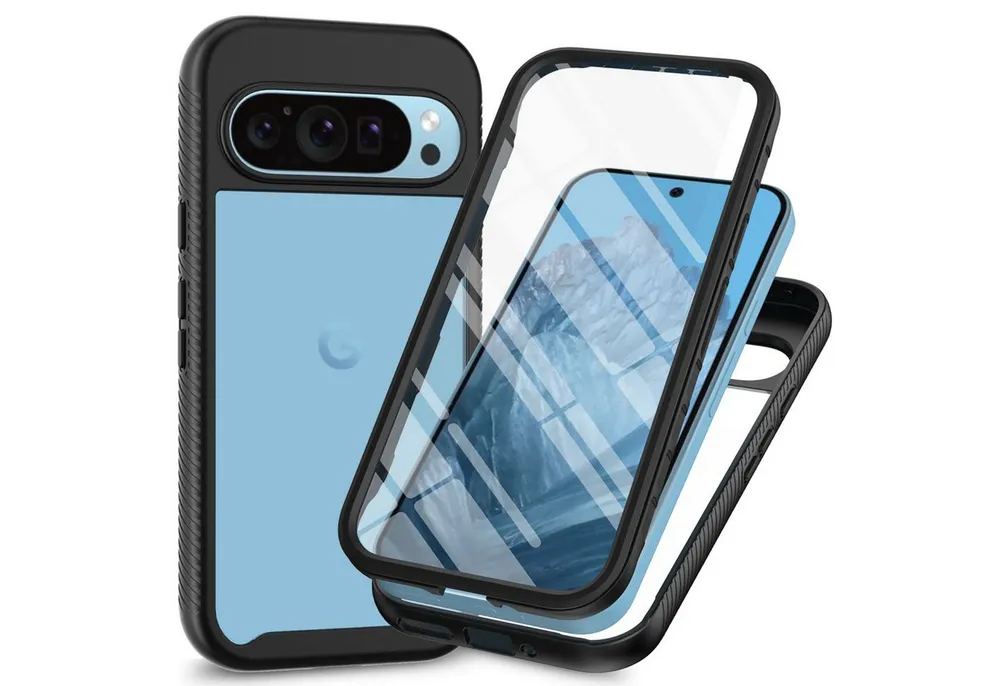 betterfon Handyhülle für Google Pixel 10 Pro XL Hülle 360° Rundumschutz 2-teilig mit Folie, 360 Grad Hülle mit Displayschutz und Fingerprint