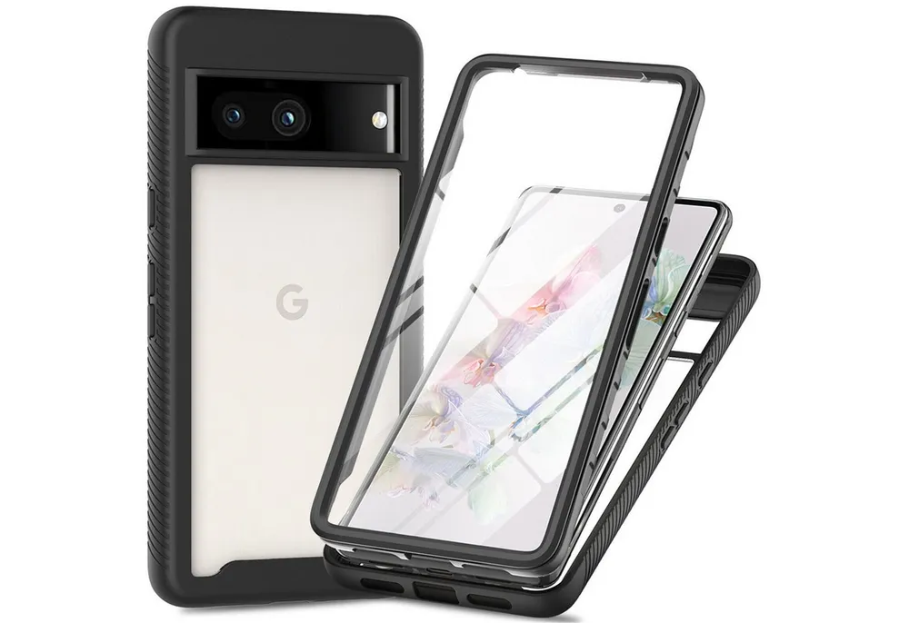betterfon Handyhülle für Google Pixel 7A TPU Case mit 360° Rundumschutz Displayschutz, 360 Grad Hülle mit Displayschutz und Fingerprint