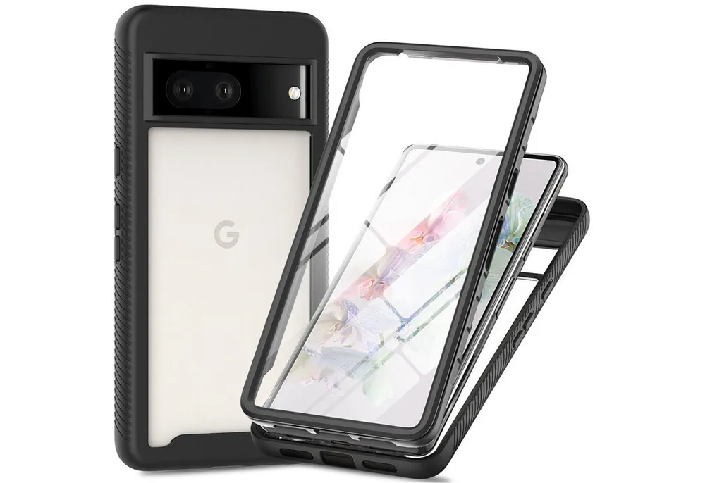 betterfon Handyhülle für Google Pixel 7 Pro TPU Case mit 360° Rundumschutz Displayschutz, 360 Grad Hülle mit Displayschutz und Fingerprint