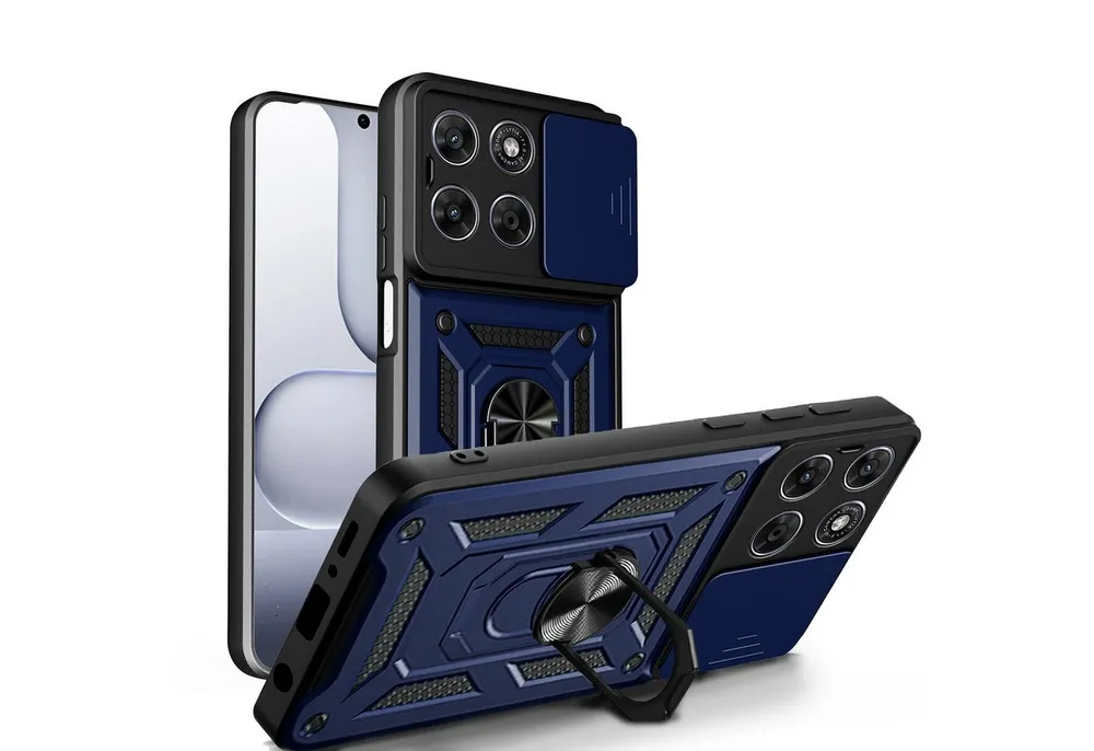 betterfon Handyhülle für Motorola - Outdoor Case mit Kameraschutz & Ring, Outdoorhülle mit Ringhalter Smartstand Kameraschutz und Silikonkern
