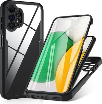 betterfon Handyhülle für Samsung Galaxy A13 4G 2-teiliges 360° TPU Schutzcase, 2-teiliges 360 Grad Case mit Rundumschutz und Displayschutz