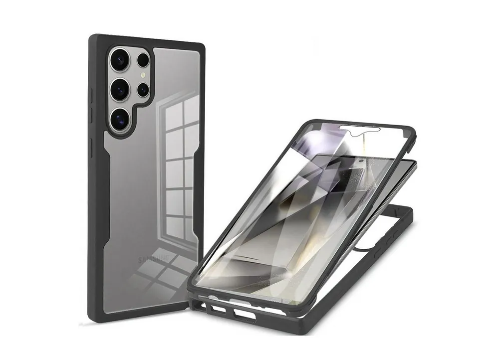 betterfon Handyhülle für Samsung Galaxy S25 Ultra TPU Schutzcase, 2-teiliges 360 Grad Case mit Rundumschutz und Displayschutz
