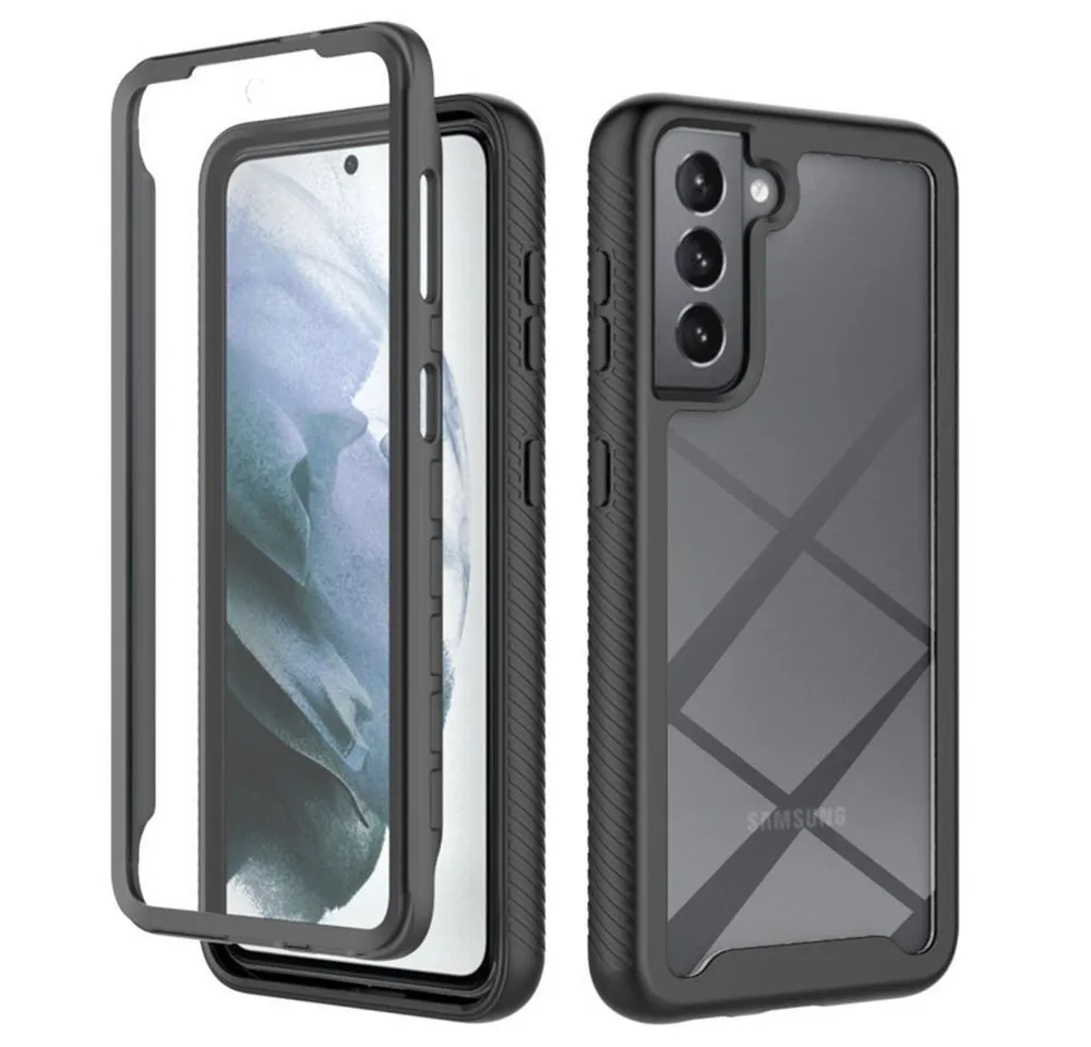 betterfon Handyhülle für Samsung Galaxy S21 TPU Case mit 360° Rundumschutz Displayschutz, 360 Grad Hülle mit Displayschutz und Fingerprint
