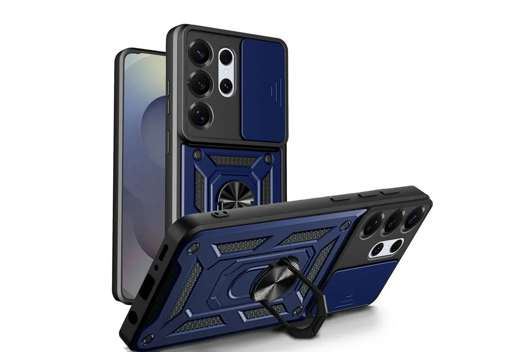 betterfon Handyhülle für Samsung Galaxy S26 Ultra Hülle mit Kameraschutz-Ringhalter, Outdoorhülle mit Smartstand und Silikonkern
