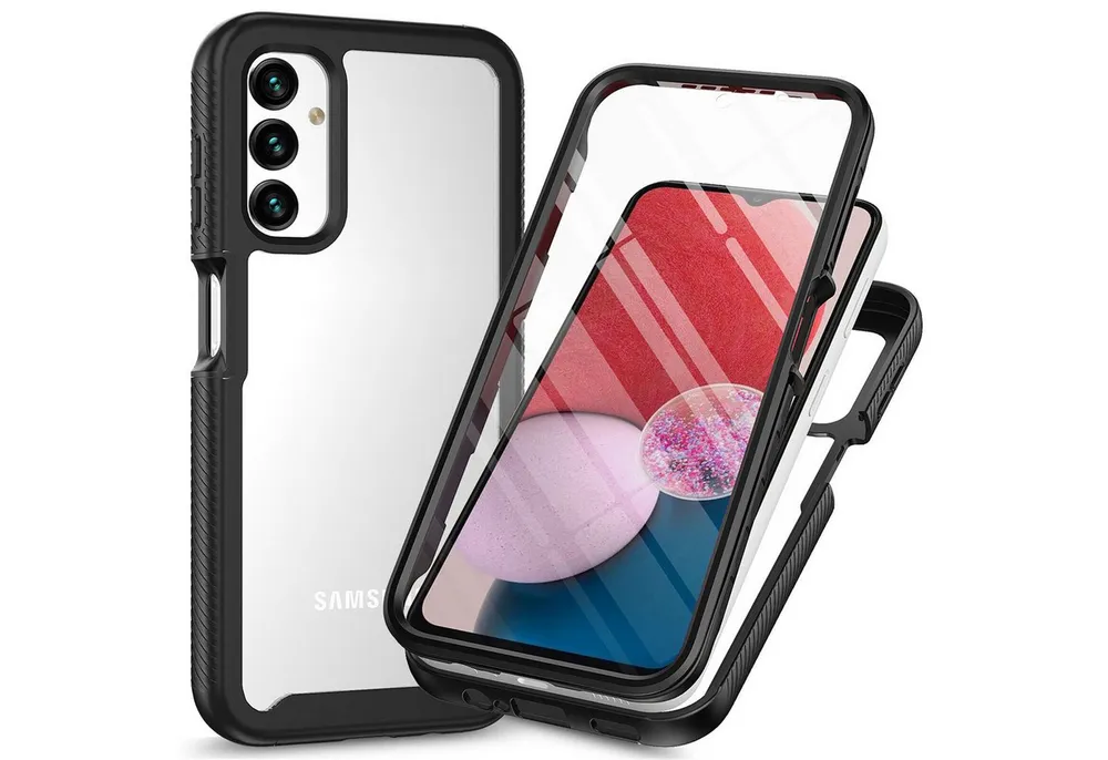 betterfon Handyhülle für Samsung Galaxy A14 TPU Case mit 360° Rundumschutz Displayschutz, 360 Grad Hülle mit Displayschutz und Fingerprint