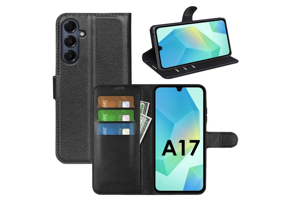 betterfon Handyhülle für Samsung Galaxy A17 Wallet Case Hülle Schutzhülle Klapphülle, Praktisch: Kartenfächer & Standfunktion integriert