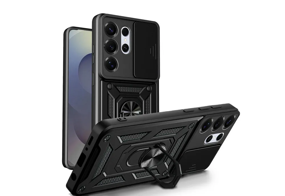 betterfon Handyhülle für Samsung Galaxy S26 Ultra Hülle mit Kameraschutz-Ringhalter, Outdoorhülle mit Smartstand und Silikonkern
