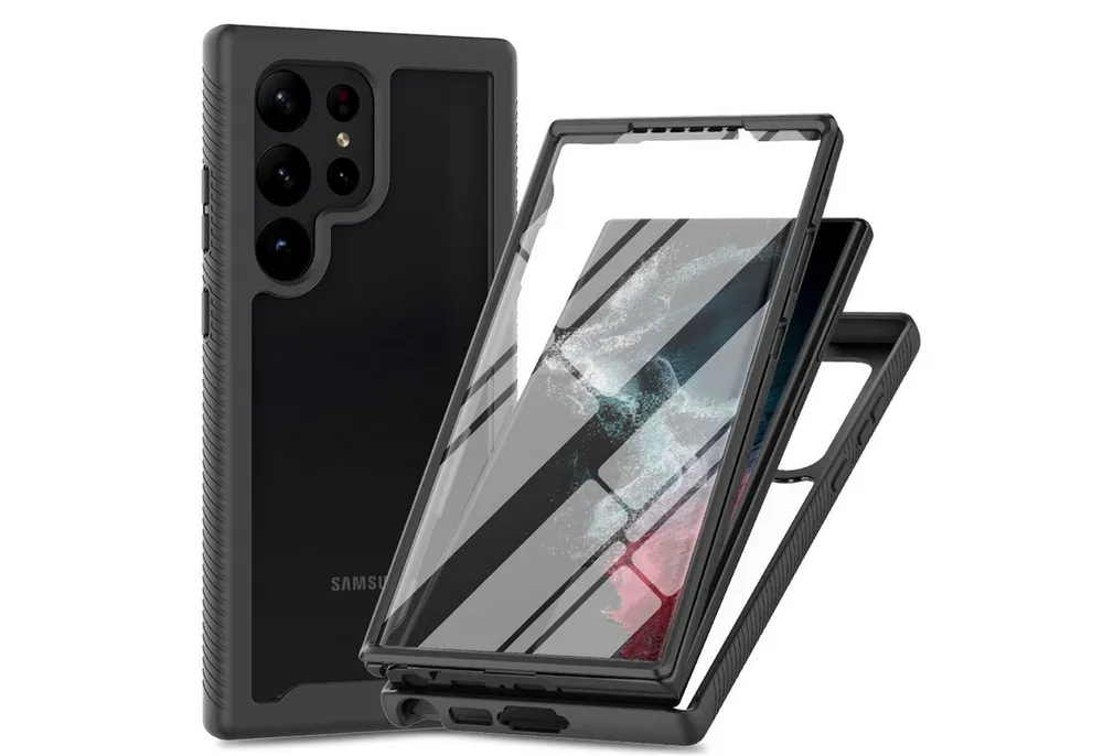 betterfon Handyhülle für Samsung Galaxy S23 Ultra TPU Case mit 360° Rundumschutz, 360 Grad Hülle mit Displayschutz und Fingerprint