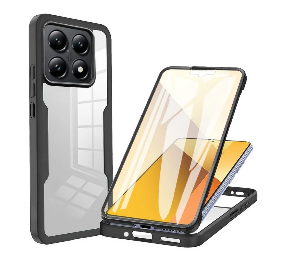 betterfon Handyhülle für Xiaomi 14T Pro 2-teiliges 360° TPU Schutzcase, 2-teiliges 360 Grad Case mit Rundumschutz und Displayschutz