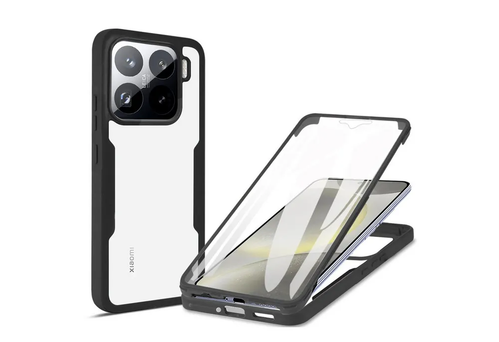 betterfon Handyhülle für Xiaomi 15 2-teiliges 360° TPU Schutzcase, Vollschutz Case mit integriertem Displayschutz und klarer Sicht