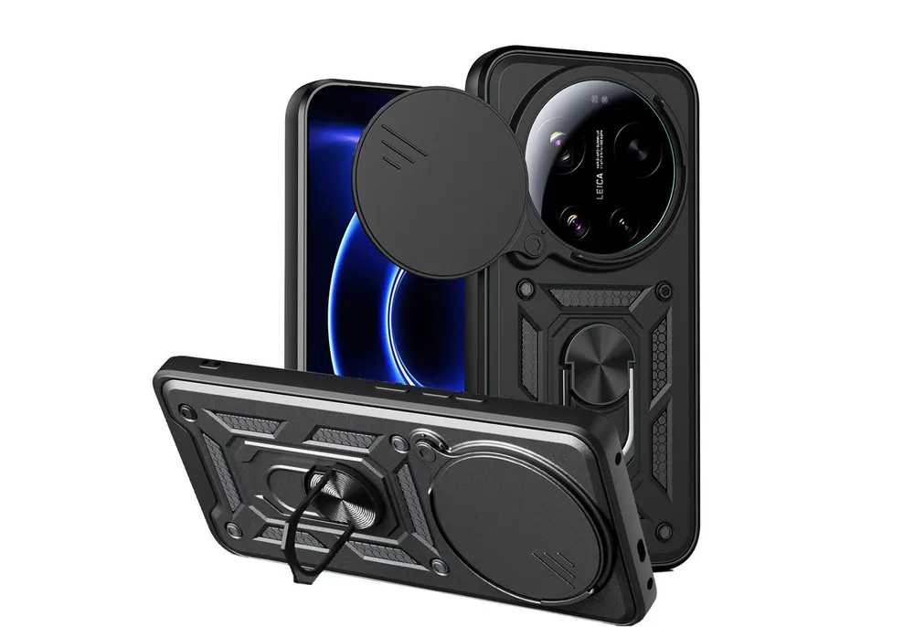 betterfon Handyhülle für Xiaomi 17 Ultra Outdoor Hülle Kameraschutz Ringhalter, Outdoorhülle mit Smartstand Kameraschutz und Silikonkern