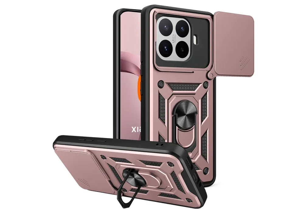 betterfon Handyhülle für Xiaomi Hülle mit Kameraschutz Ringhalter, Outdoorhülle mit Smartstand Kameraschutz und Silikonkern