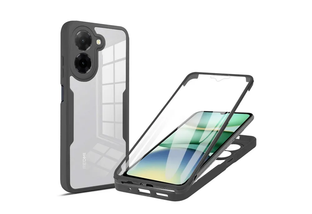 betterfon Handyhülle für Xiaomi Redmi A5 4G 2-teiliges 360° TPU Schutzcase, Rundumschutz mit integrierter Displayabdeckung und klarer Sicht