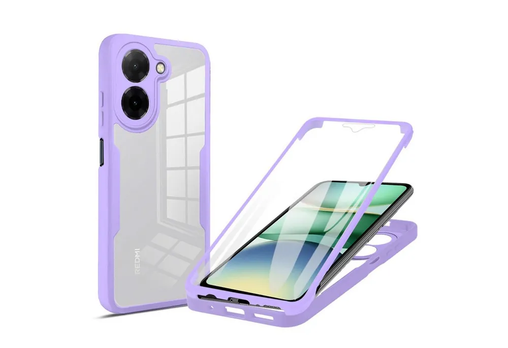 betterfon Handyhülle für Xiaomi Redmi A5 4G 2-teiliges 360° TPU Schutzcase, Rundumschutz mit integrierter Displayabdeckung und klarer Sicht