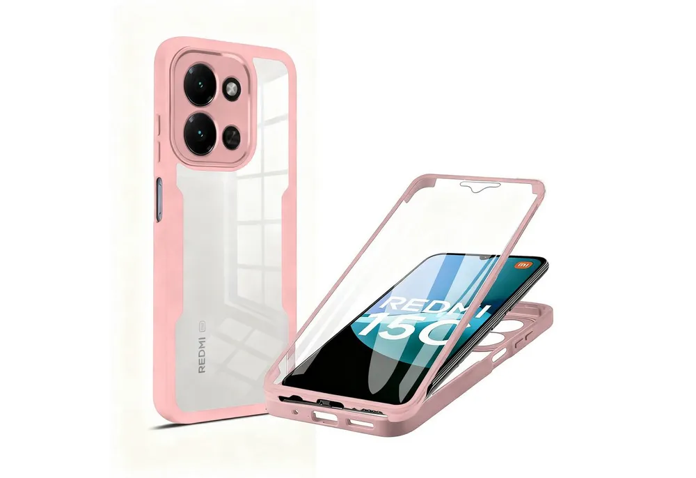 betterfon Handyhülle für Xiaomi Redmi 15C 2-teiliges 360° TPU Schutzcase, Vollschutz Case mit integriertem Displayschutz und klarer Sicht