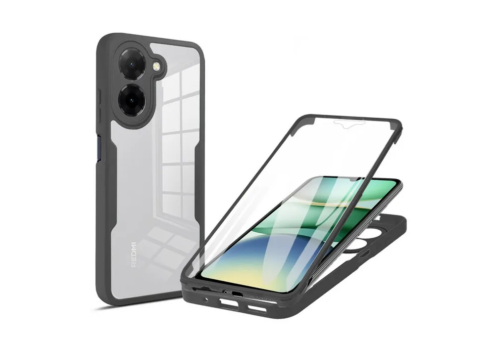 betterfon Handyhülle für Xiaomi Redmi A5 2-teiliges 360° TPU Schutzcase, Rundumschutz mit integrierter Displayabdeckung und klarer Sicht