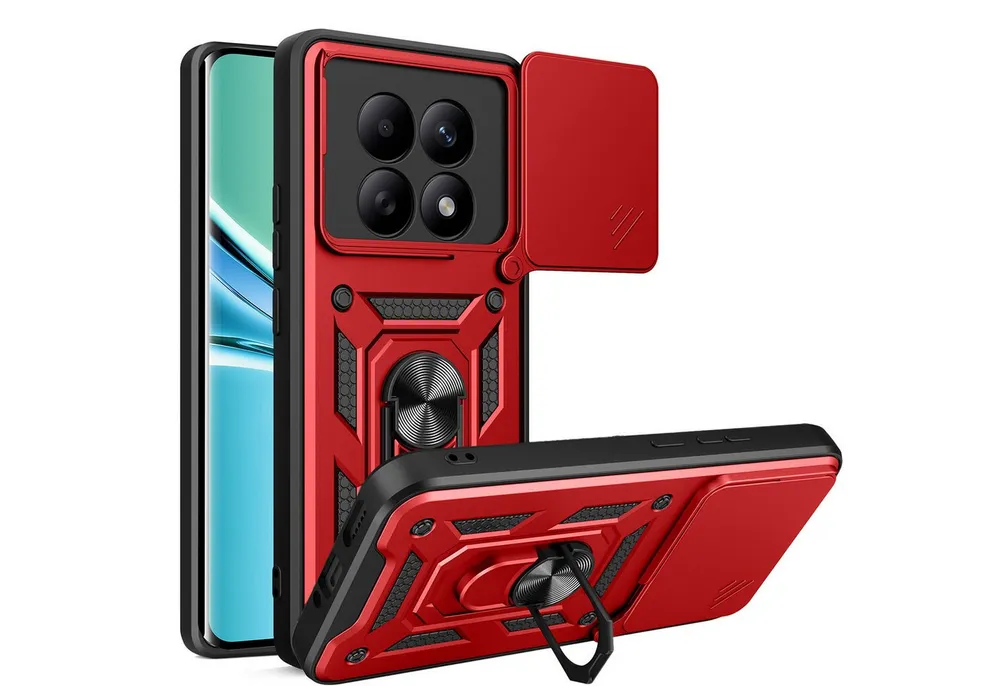 betterfon Handyhülle für Xiaomi Redmi Note 15 4G / 5G Hülle Schutzhülle mit Kameraschutz, Outdoorhülle mit Ringhalter, Silikonkern & präziser Passform