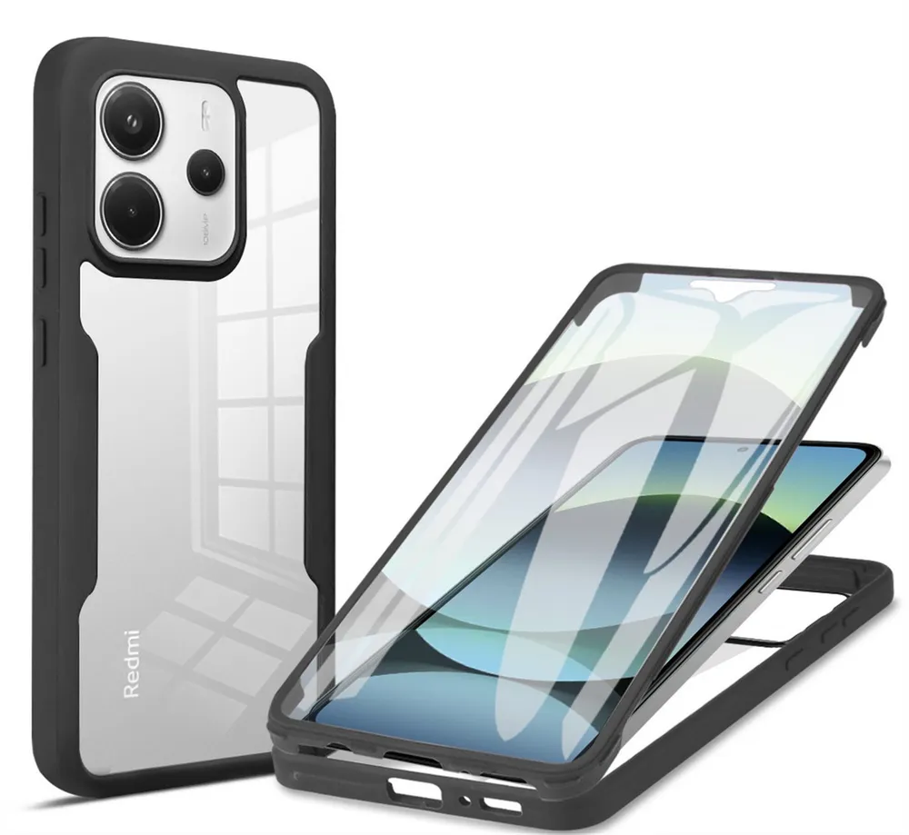 betterfon Handyhülle für Xiaomi Redmi Note 14 4G TPU Schutzcase, 2-teiliges 360 Grad Case mit Rundumschutz und Displayschutz