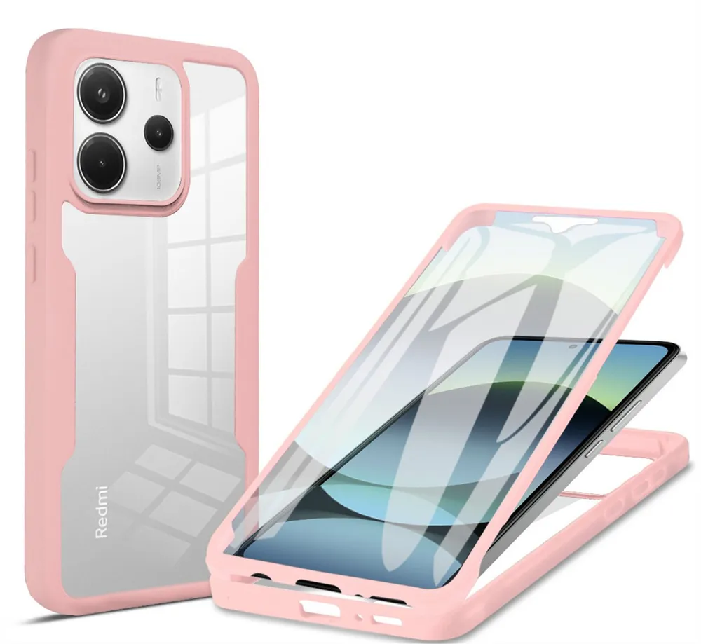 betterfon Handyhülle für Xiaomi Redmi Note 14 4G TPU Schutzcase, 2-teiliges 360 Grad Case mit Rundumschutz und Displayschutz