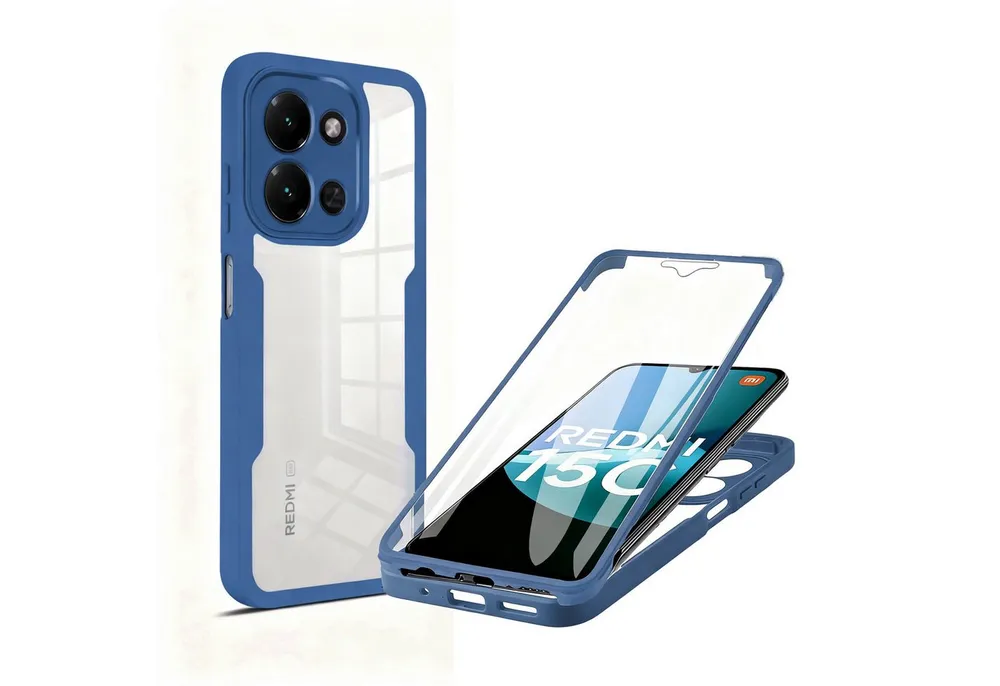 betterfon Handyhülle für Xiaomi Redmi 15C 2-teiliges 360° TPU Schutzcase, Vollschutz Case mit integriertem Displayschutz und klarer Sicht