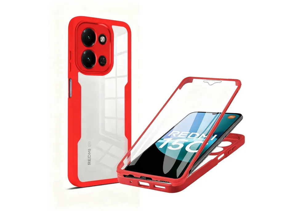 betterfon Handyhülle für Xiaomi Redmi 15C 2-teiliges 360° TPU Schutzcase, Vollschutz Case mit integriertem Displayschutz und klarer Sicht
