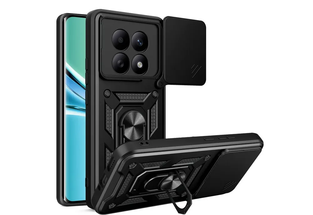 betterfon Handyhülle für Xiaomi Redmi Note 15 4G / 5G Hülle Schutzhülle mit Kameraschutz, Outdoorhülle mit Ringhalter, Silikonkern & präziser Passform