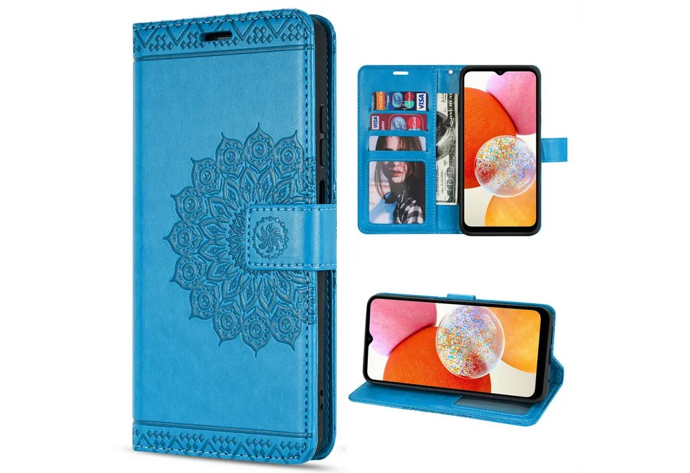 betterfon Handyhülle Handytasche für Samsung Galaxy A14 Schutzhülle Klapphülle PU-Leder, Wallet Case mit Kartenfächern Magnetverschluss und weicher Innenhülle