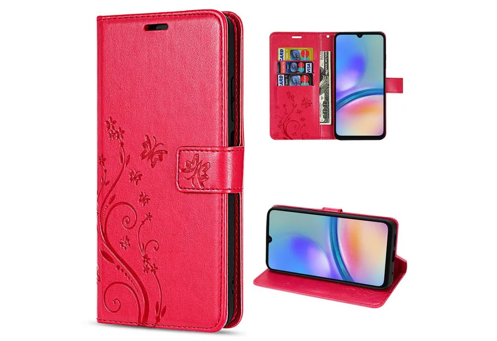 betterfon Handyhülle Handytasche für Samsung Galaxy A05s Klapphülle, Bookstyle-Hülle: Magnetverschluss 3 Kartenfächer & Standfunktion