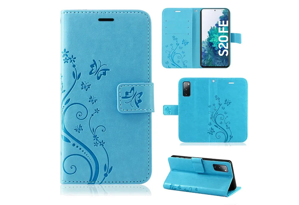 betterfon Handyhülle Handytasche für Samsung Galaxy S20 FE Wallet Case Handyhülle Grau, Wallet Case mit Kartenfächern Magnetverschluss und weicher Innenhülle