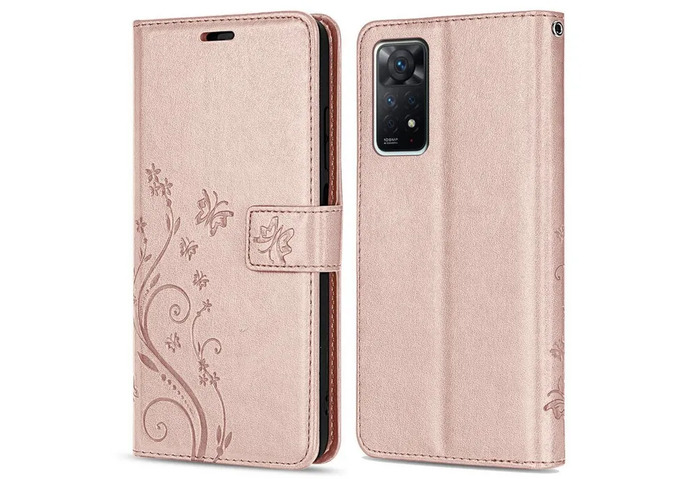betterfon Handyhülle Handytasche für Xiaomi Redmi Note 11 Pro / Redmi Note 12 Pro 4G, Bookstyle-Hülle: Magnetverschluss 3 Kartenfächer & Standfunktion