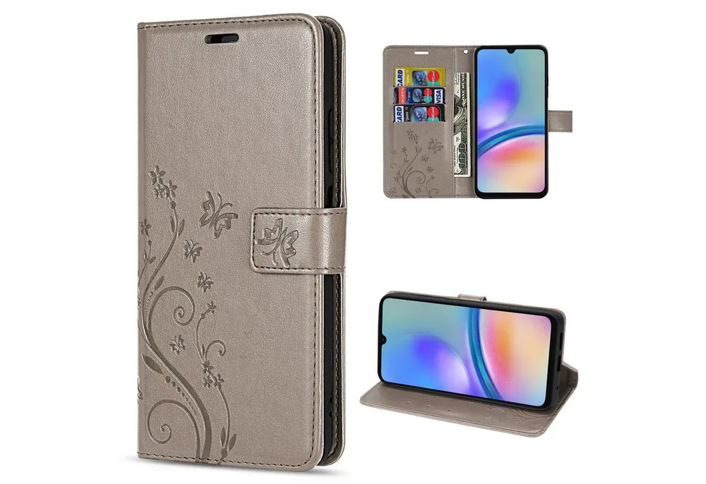 betterfon Handyhülle Handytasche für Samsung Galaxy A05s Klapphülle, Bookstyle-Hülle: Magnetverschluss 3 Kartenfächer & Standfunktion