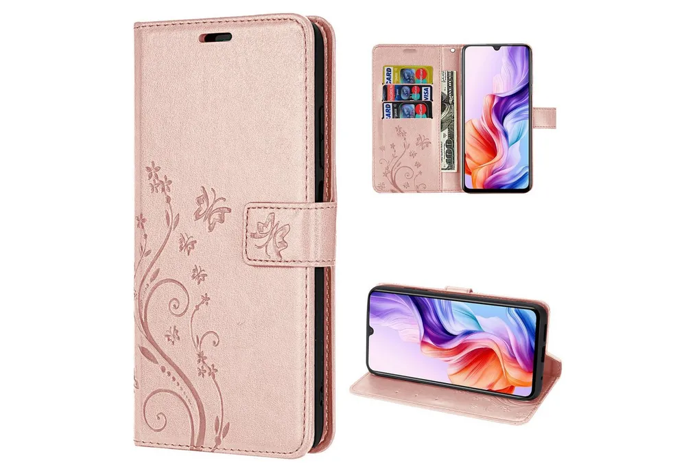 betterfon Handyhülle Handytasche für ZTE Blade V70 Max Klapphülle mit Kartenfächern, Bookstyle-Hülle: Magnetverschluss 3 Kartenfächer & Standfunktion
