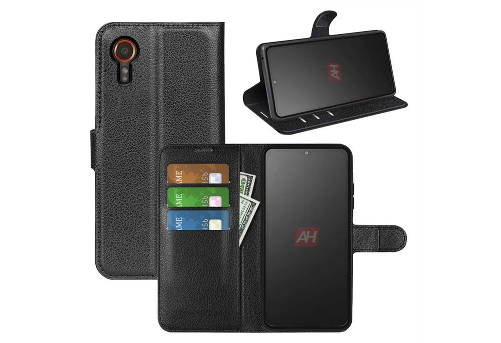 betterfon Handyhülle Handytasche für Samsung Galaxy Xcover 7 Schutzhülle Klapphülle Schwarz, 3 Kartenfächer, Magnetverschluss & Standfunktion im Lederlook