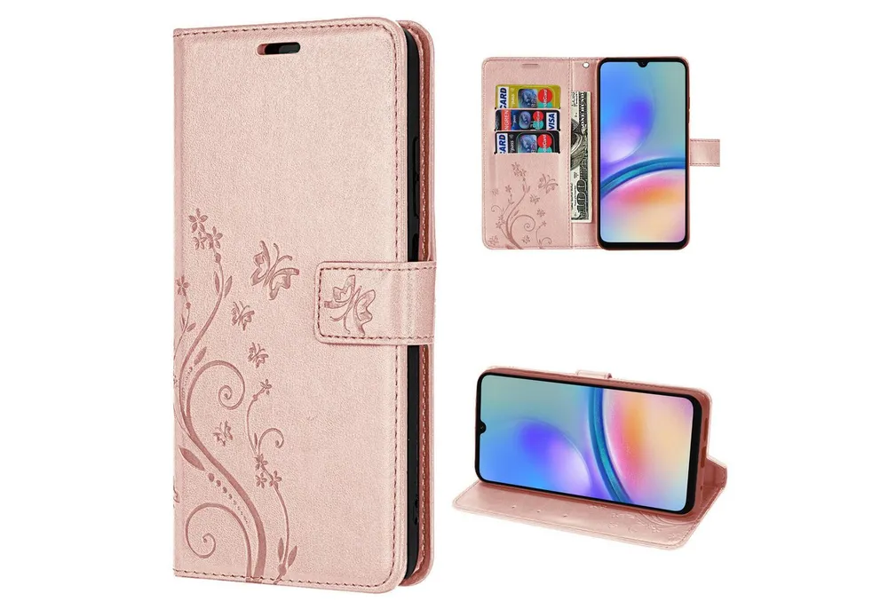 betterfon Handyhülle Handytasche für Samsung Galaxy A05s Klapphülle, Bookstyle-Hülle: Magnetverschluss 3 Kartenfächer & Standfunktion