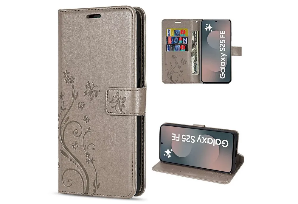 betterfon Handyhülle Handytasche für Samsung Galaxy S25 FE Klapphülle mit Kartenfächern, Bookstyle-Hülle: Magnetverschluss 3 Kartenfächer & Standfunktion