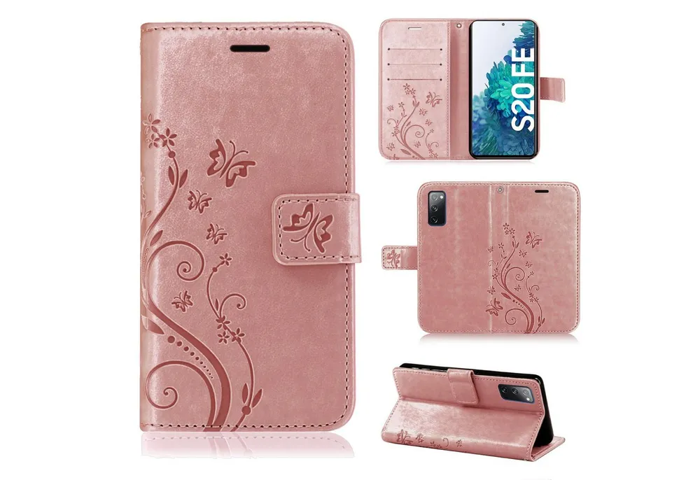 betterfon Handyhülle Handytasche für Samsung Galaxy S20 FE Wallet Case Handyhülle Grau, Wallet Case mit Kartenfächern Magnetverschluss und weicher Innenhülle