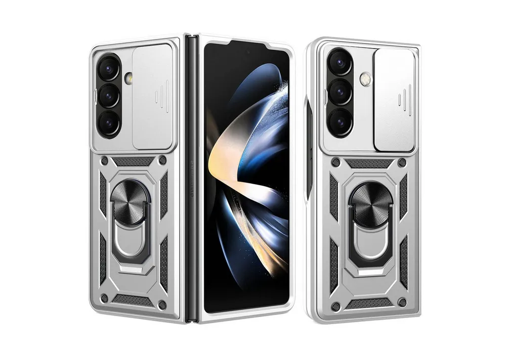 betterfon Handyhülle Panzer Hülle für Samsung Galaxy Z Fold 7 Outdoor Case mit Kameraschutz, Outdoorhülle mit Ringhalter Smartstand und Silikonkern