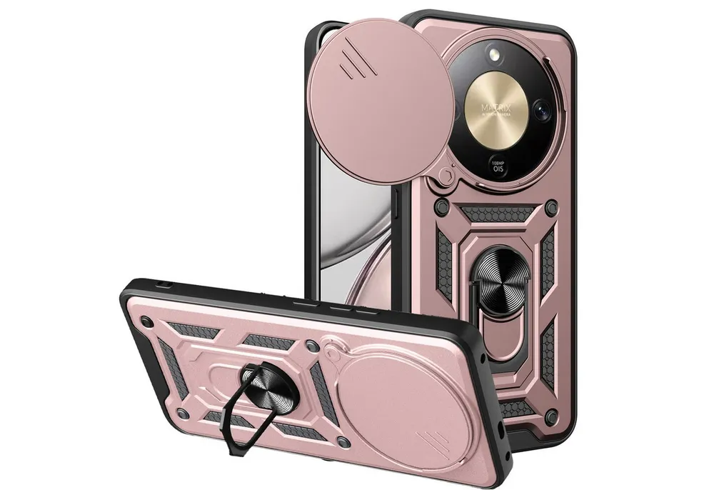 betterfon Handyhülle Panzer Hülle für Honor Magic 8 Lite Outdoor Case mit Kameraschutz, Outdoorhülle mit Ringhalter Smartstand und Silikonkern