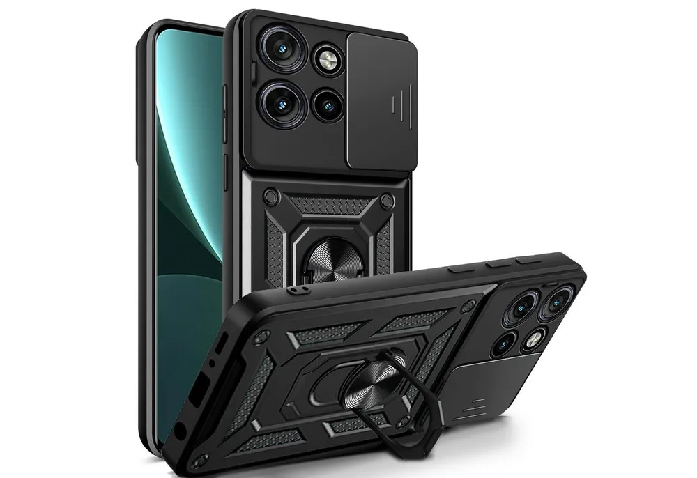 betterfon Handyhülle Panzer Hülle für Motorola Edge 60 Neo - Outdoor Case mit Kameraschutz, Schutzhülle mit Extra Kameraschutz, Kantenschutz, Ringhalter
