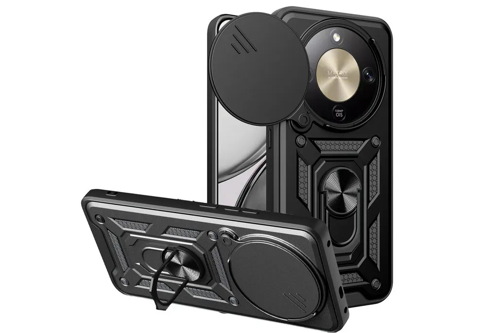 betterfon Handyhülle Panzer Hülle für Honor Magic 8 Lite Outdoor Case mit Kameraschutz, Outdoorhülle mit Ringhalter Smartstand und Silikonkern