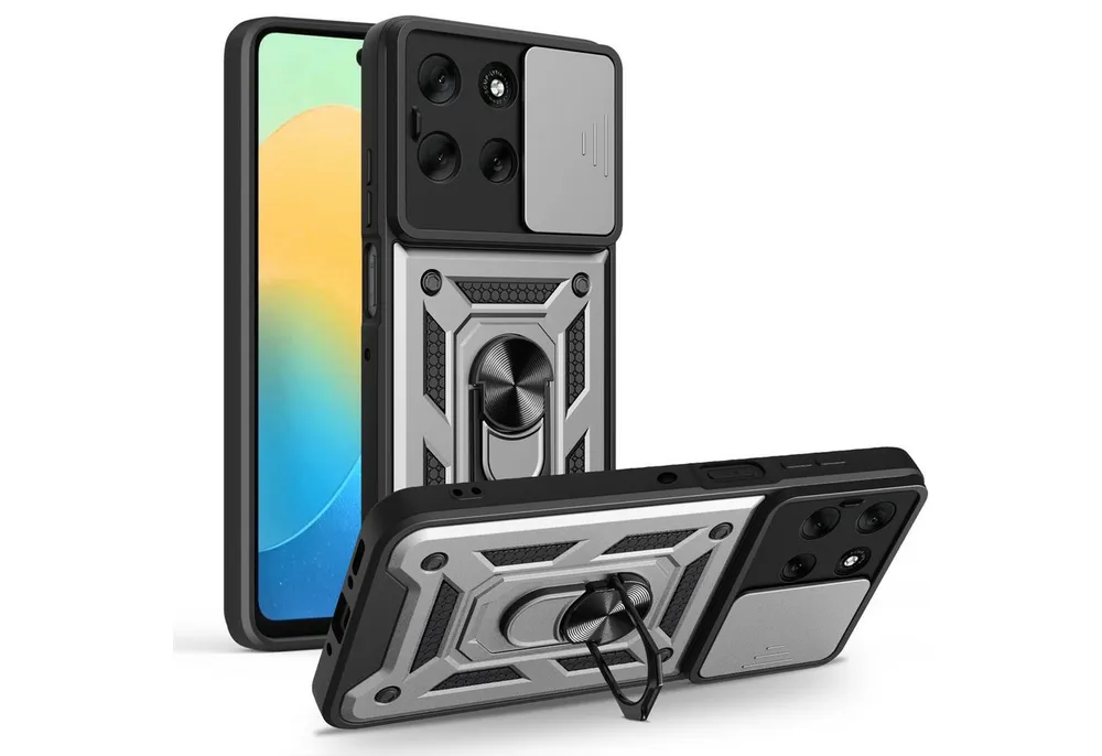 betterfon Handyhülle Panzer Hülle für Motorola Moto G56 Outdoor Case mit Kameraschutz, Outdoorhülle mit Ringhalter Smartstand Kameraschutz und Silikonkern